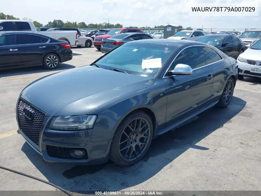 2009 Audi S5 4.2L VIN: WAURV78T79A007029 Lot: 40199631