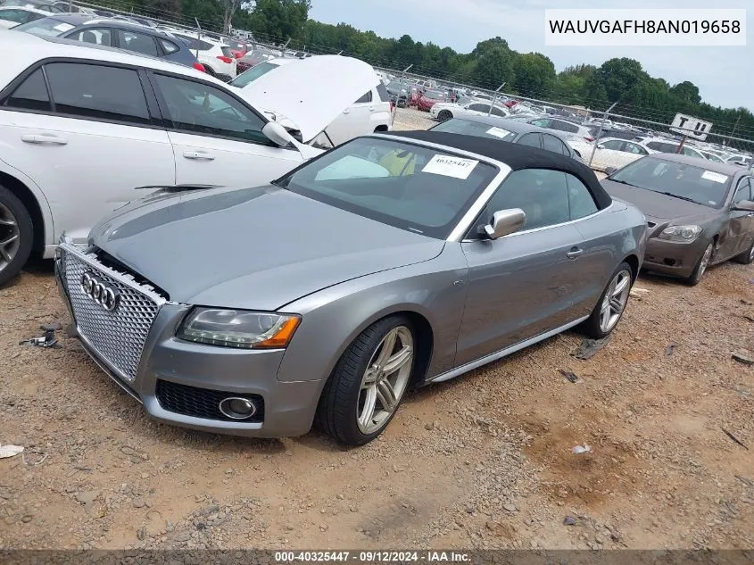 WAUVGAFH8AN019658 2010 Audi S5 Prestige