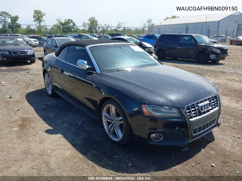 2011 Audi S5 3.0 Premium Plus VIN: WAUCGAFH9BN009150 Lot: 40248644