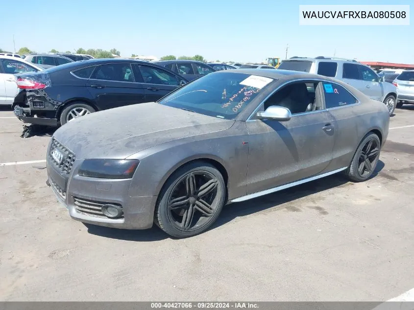 WAUCVAFRXBA080508 2011 Audi S5 4.2 Premium Plus