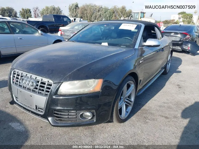 2012 Audi S5 3.0 Premium Plus VIN: WAUCGAFH5CN007509 Lot: 40146643