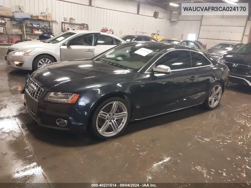 WAUCVAFR3CA024170 2012 Audi S5 4.2 Premium Plus