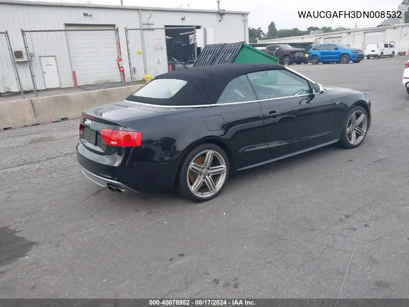 2013 Audi S5 3.0T Premium Plus VIN: WAUCGAFH3DN008532 Lot: 40078952