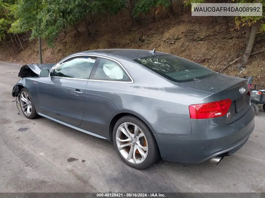 2013 Audi S5 3.0T Premium Plus VIN: WAUCGAFR4DA008992 Lot: 40129421