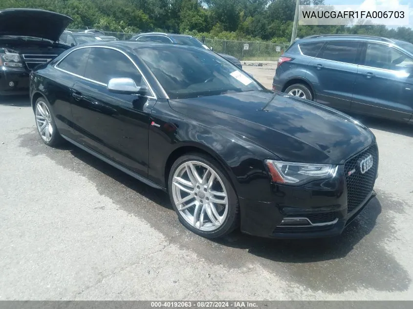 WAUCGAFR1FA006703 2015 Audi S5 3.0T Premium Plus