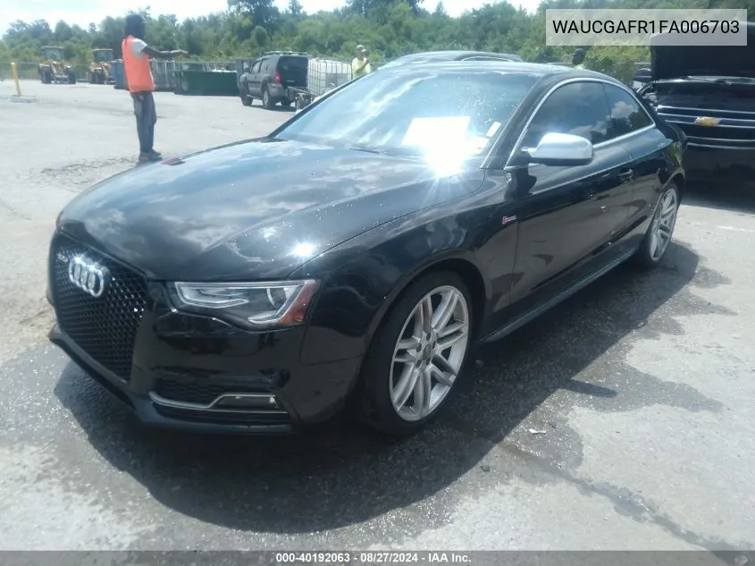 WAUCGAFR1FA006703 2015 Audi S5 3.0T Premium Plus