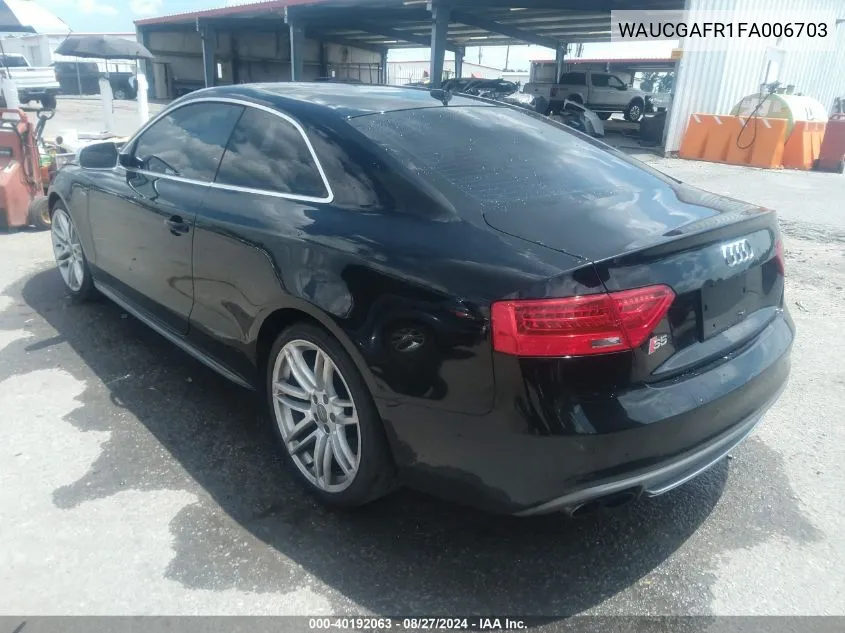 WAUCGAFR1FA006703 2015 Audi S5 3.0T Premium Plus