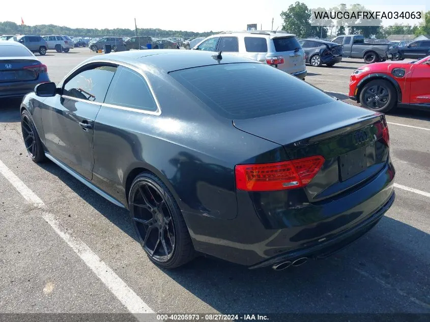 WAUCGAFRXFA034063 2015 Audi S5 3.0T Premium Plus