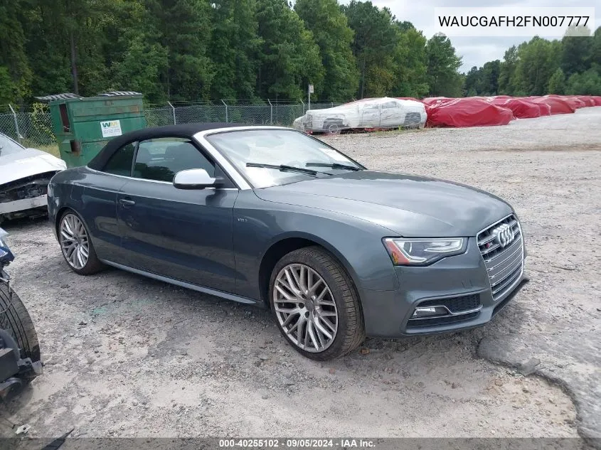 WAUCGAFH2FN007777 2015 Audi S5 Premium Plus