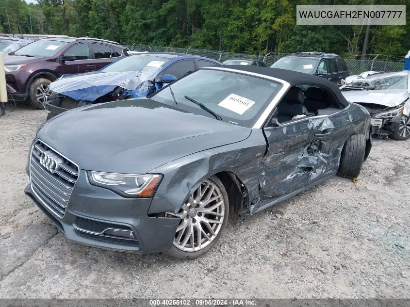 2015 Audi S5 Premium Plus VIN: WAUCGAFH2FN007777 Lot: 40255102