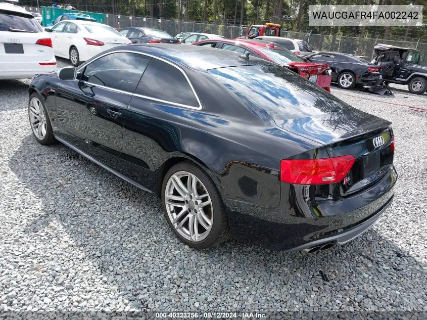 WAUCGAFR4FA002242 2015 Audi S5 3.0T Premium Plus