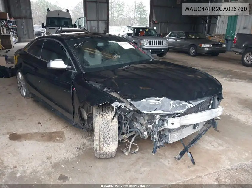 WAUC4AFR2GA026730 2016 Audi S5 3.0T Premium Plus