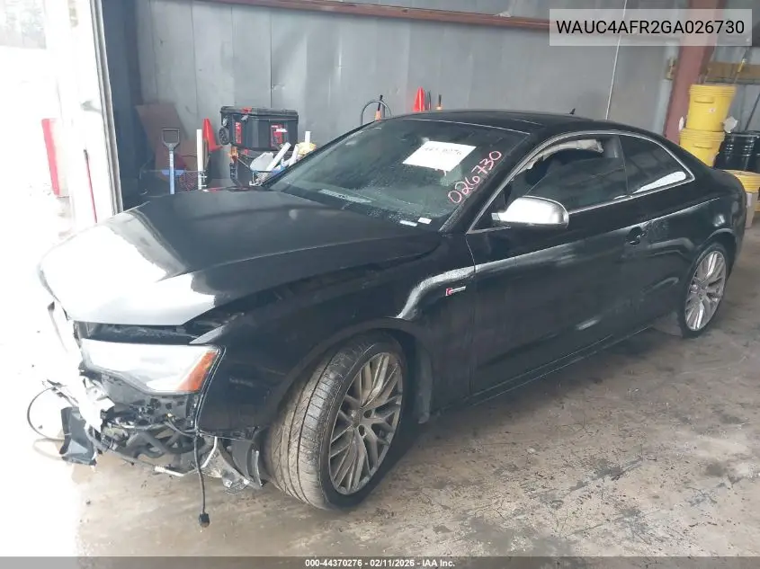 WAUC4AFR2GA026730 2016 Audi S5 3.0T Premium Plus