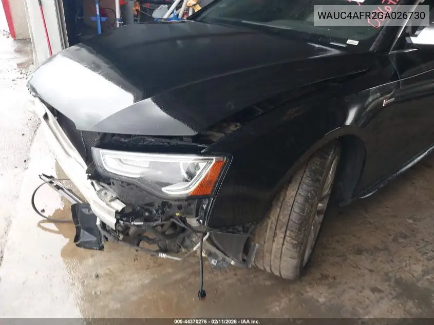 WAUC4AFR2GA026730 2016 Audi S5 3.0T Premium Plus