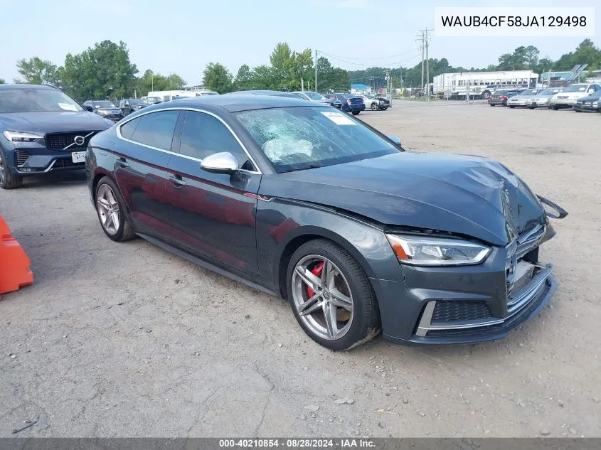 2018 Audi S5 3.0T Premium Plus VIN: WAUB4CF58JA129498 Lot: 40210854