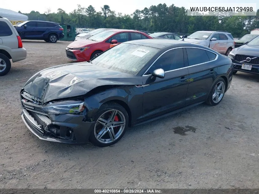 2018 Audi S5 3.0T Premium Plus VIN: WAUB4CF58JA129498 Lot: 40210854