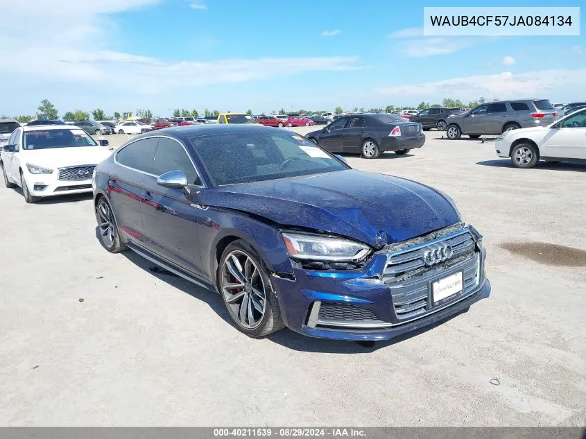 2018 Audi S5 3.0T Premium Plus VIN: WAUB4CF57JA084134 Lot: 40211539