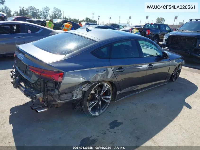 2020 Audi S5 Sportback Premium Plus Tfsi Quattro Tiptronic VIN: WAUC4CF54LA020561 Lot: 40130658