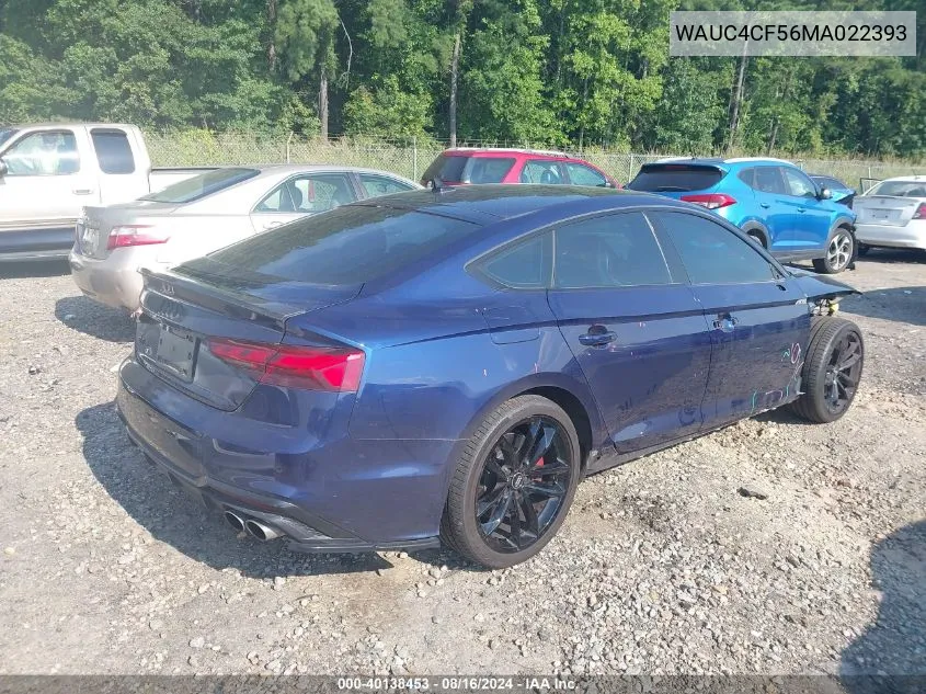 WAUC4CF56MA022393 2021 Audi S5 Sportback Premium Plus Tfsi Quattro Tiptronic