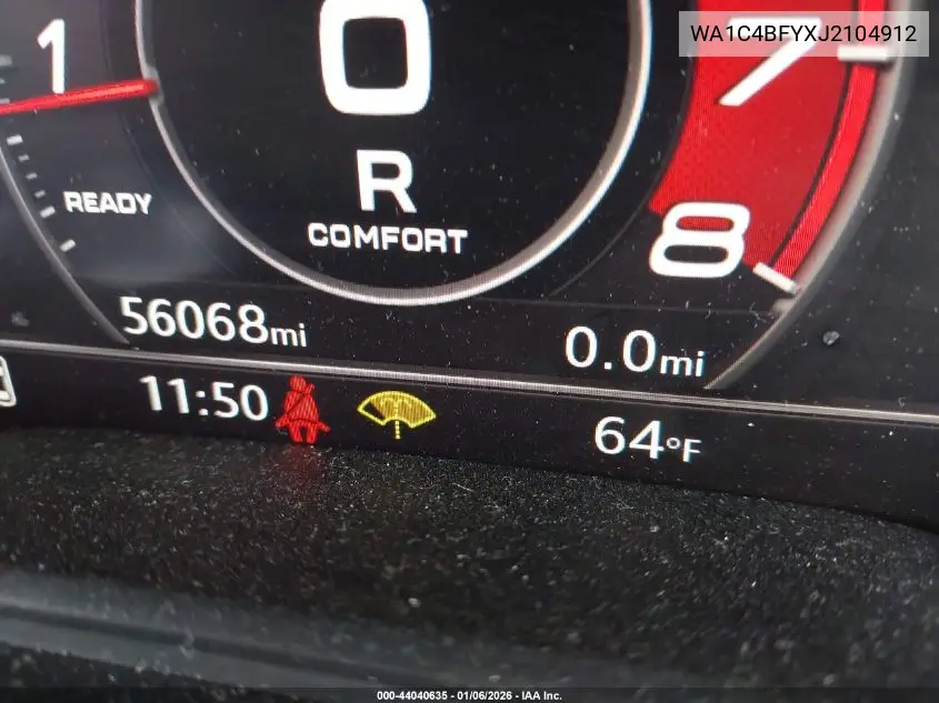 2018 Audi Sq5 3.0T Premium Plus VIN: WA1C4BFYXJ2104912 Lot: 44040635