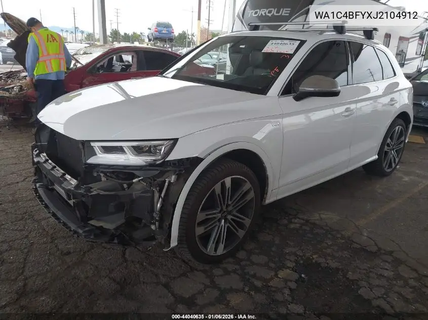 2018 Audi Sq5 3.0T Premium Plus VIN: WA1C4BFYXJ2104912 Lot: 44040635