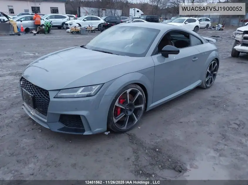 WUACSAFV5J1900052 2018 Audi Tt Rs