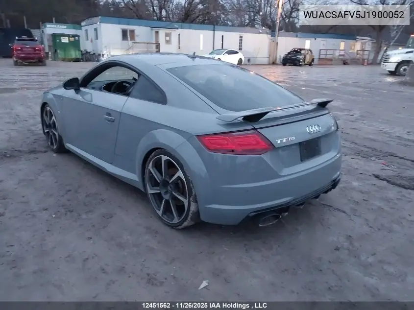WUACSAFV5J1900052 2018 Audi Tt Rs