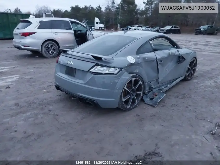WUACSAFV5J1900052 2018 Audi Tt Rs
