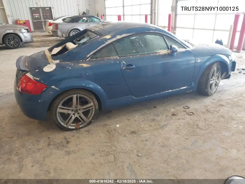 2000 Audi Tt VIN: TRUTS28N9Y1000125 Lot: 41616242