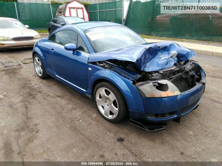 2001 Audi Tt VIN: TRUWT28N711003850 Lot: 39994090