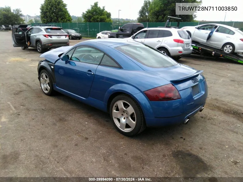 2001 Audi Tt VIN: TRUWT28N711003850 Lot: 39994090