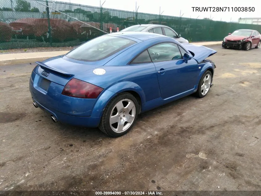 2001 Audi Tt VIN: TRUWT28N711003850 Lot: 39994090