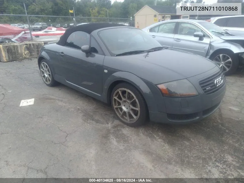 2001 Audi Tt Quattro VIN: TRUUT28N711010868 Lot: 40134625