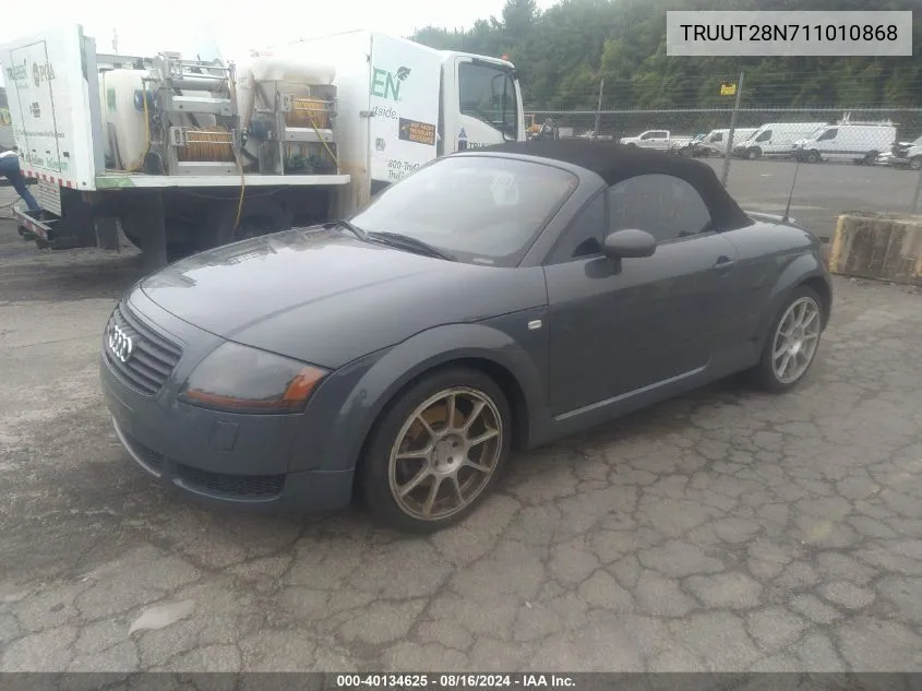 2001 Audi Tt Quattro VIN: TRUUT28N711010868 Lot: 40134625