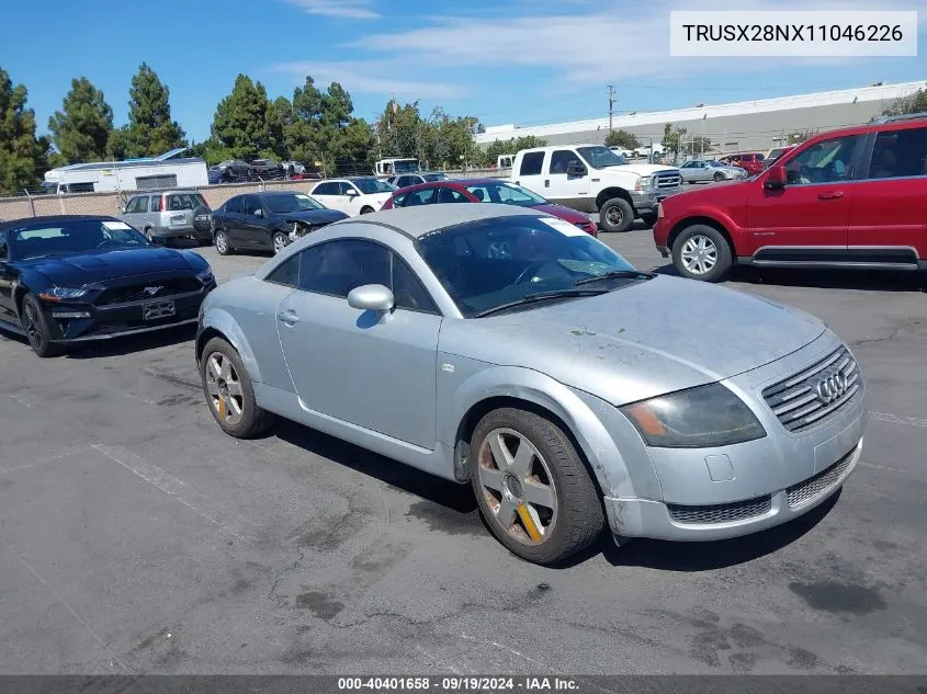 2001 Audi Tt VIN: TRUSX28NX11046226 Lot: 40401658