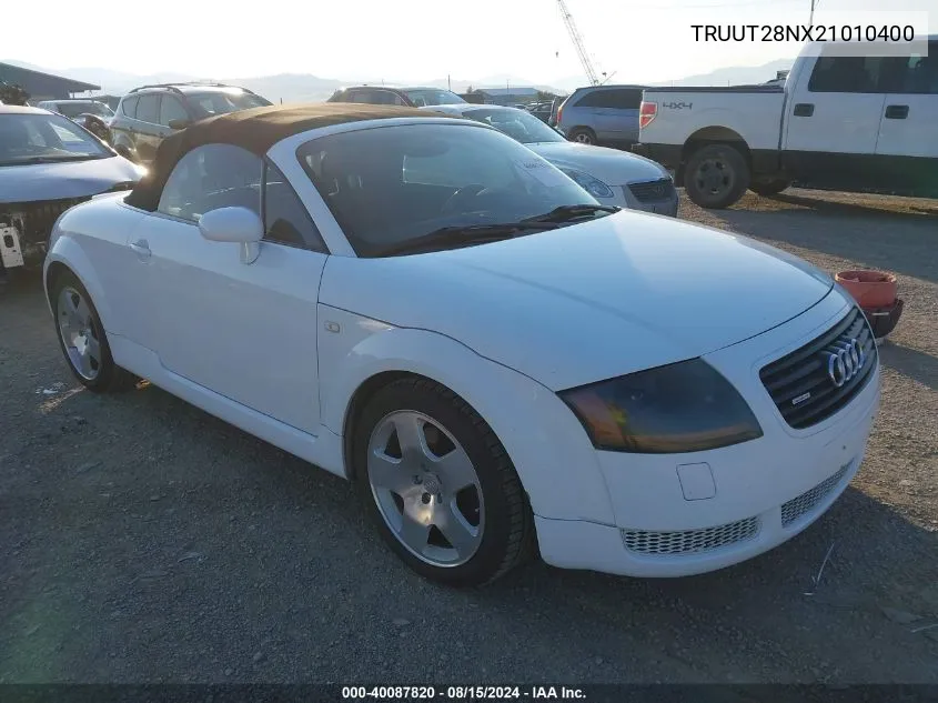 2002 Audi Tt 1.8L VIN: TRUUT28NX21010400 Lot: 40087820