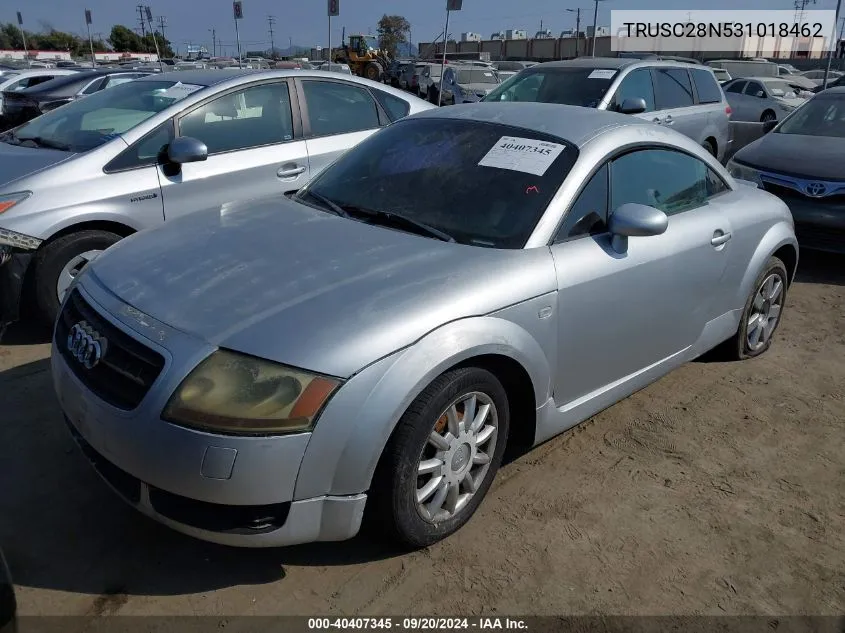 2003 Audi Tt 1.8L VIN: TRUSC28N531018462 Lot: 40407345