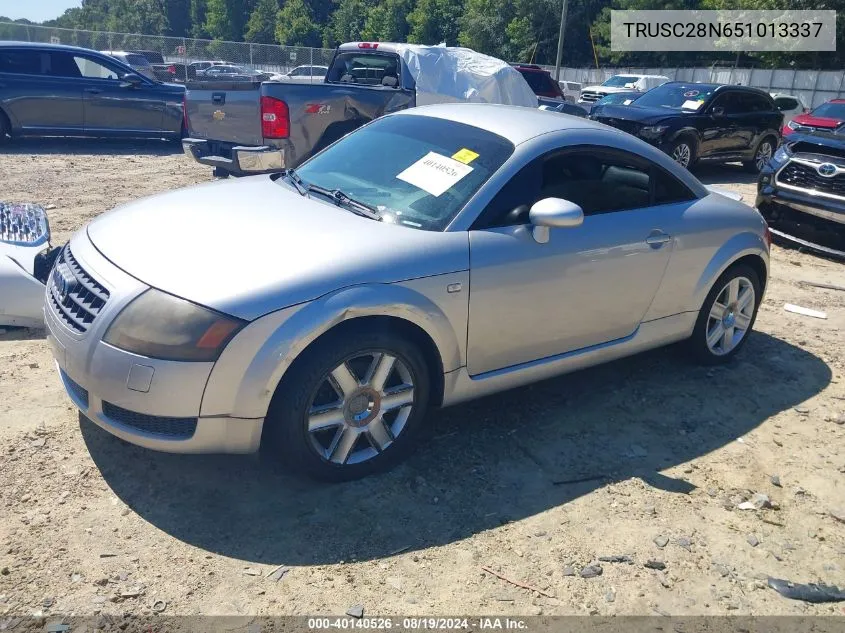 2005 Audi Tt 1.8L VIN: TRUSC28N651013337 Lot: 40140526