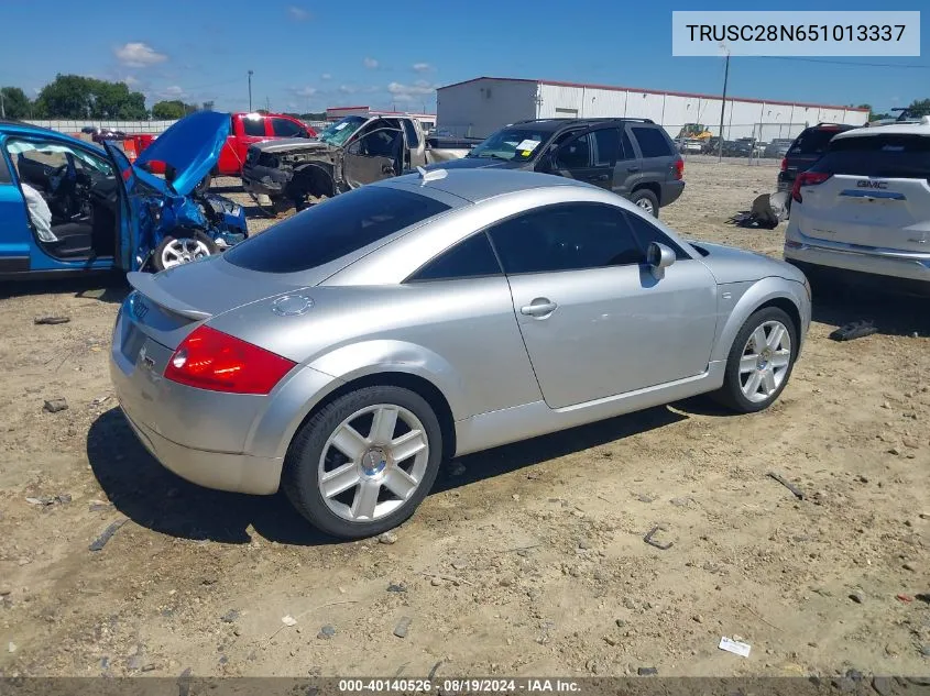 2005 Audi Tt 1.8L VIN: TRUSC28N651013337 Lot: 40140526