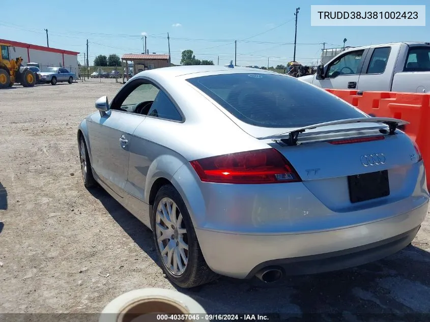 TRUDD38J381002423 2008 Audi Tt 3.2