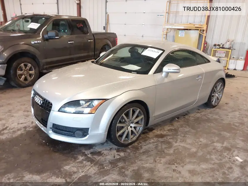 2008 Audi Tt 3.2 VIN: TRUDD38JX81000426 Lot: 45282639