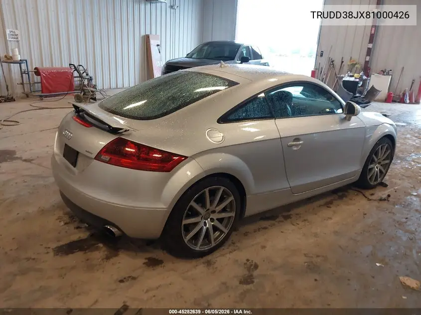 2008 Audi Tt 3.2 VIN: TRUDD38JX81000426 Lot: 45282639