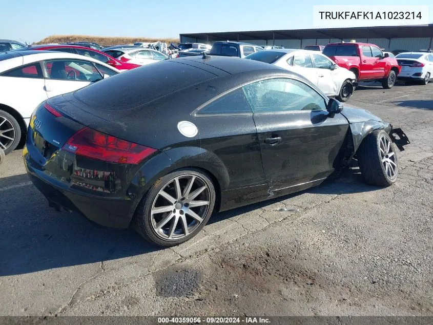 2010 Audi Tt 2.0T Premium VIN: TRUKFAFK1A1023214 Lot: 40359056