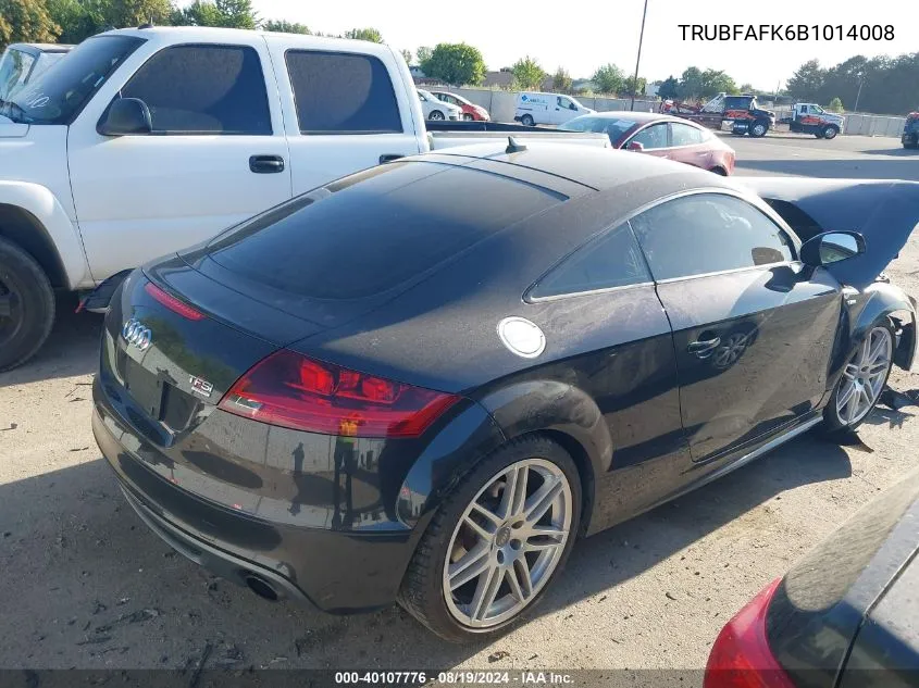 2011 Audi Tt 2.0T Premium Plus VIN: TRUBFAFK6B1014008 Lot: 40107776