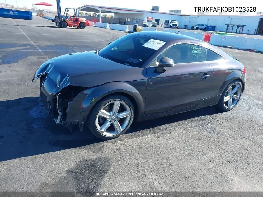 2011 Audi Tt 2.0T Premium Plus VIN: TRUKFAFK0B1023528 Lot: 41067449