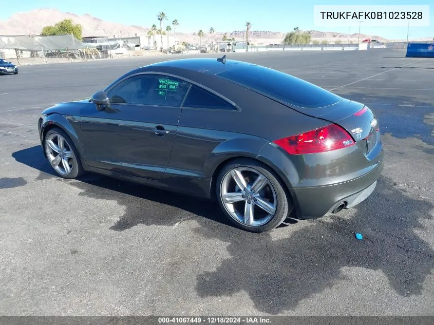 2011 Audi Tt 2.0T Premium Plus VIN: TRUKFAFK0B1023528 Lot: 41067449