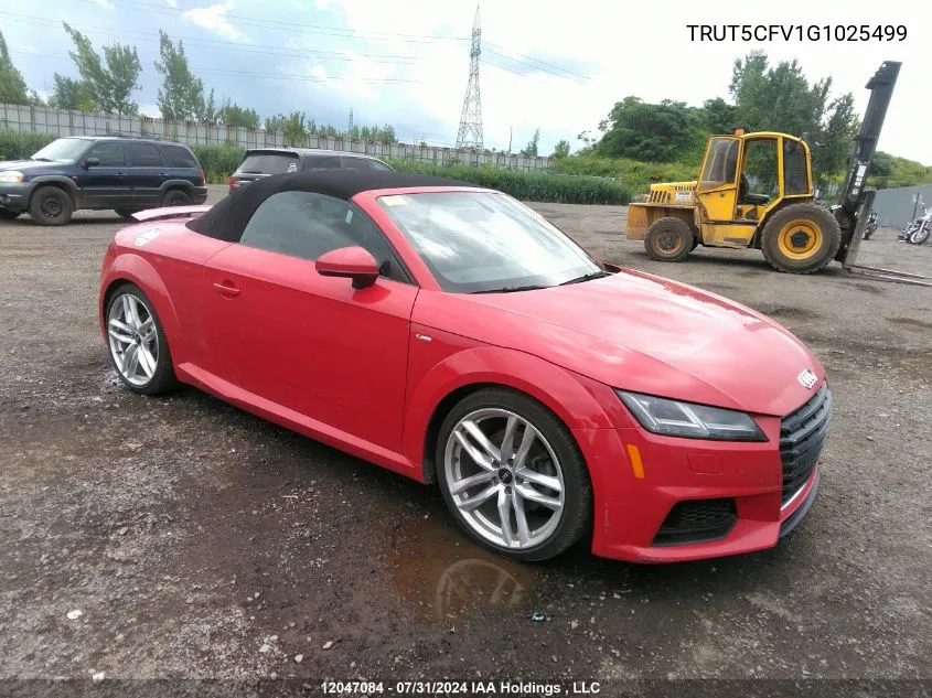 2016 Audi Tt VIN: TRUT5CFV1G1025499 Lot: 12047084