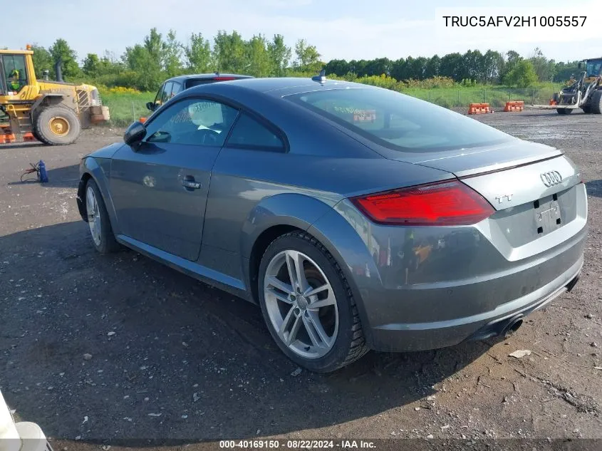 2017 Audi Tt 2.0T VIN: TRUC5AFV2H1005557 Lot: 40169150