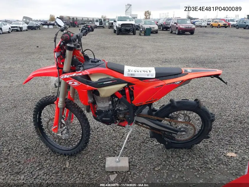 2023 Beta 450 Rr-S VIN: ZD3E4E481P0400089 Lot: 43635575