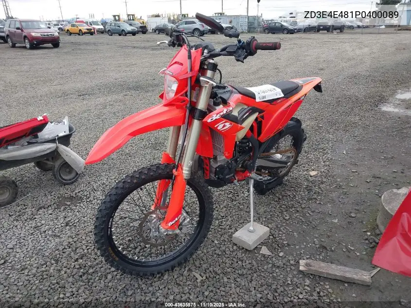 2023 Beta 450 Rr-S VIN: ZD3E4E481P0400089 Lot: 43635575